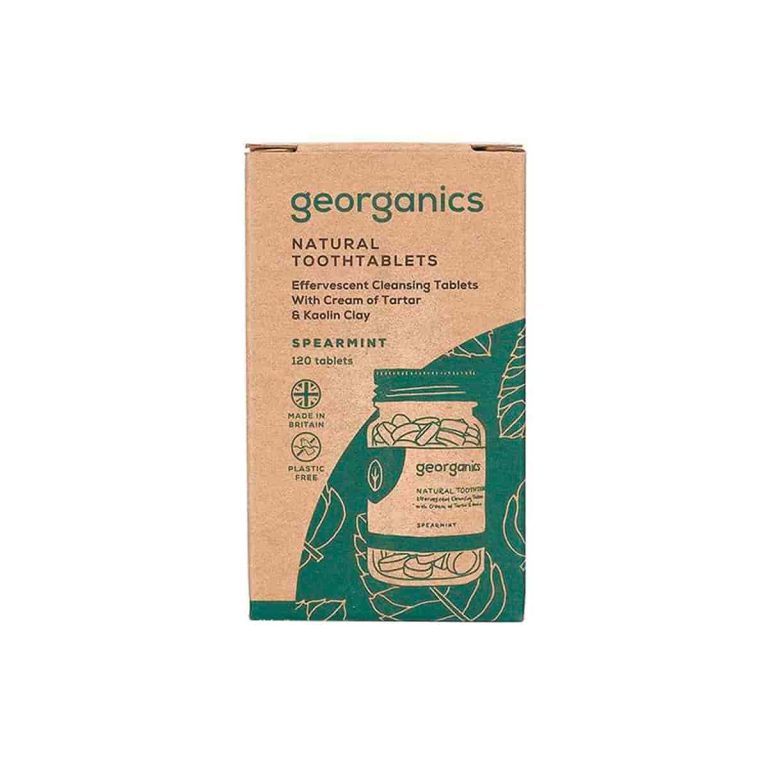 Pasta de dientes natural de hierbabuena en pastillas