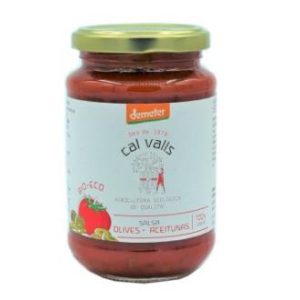 SALSA DE TOMATE con olivas verdes 350 gr DEMETER
