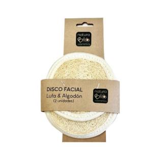 DISCO FACIAL LUFA ALGODON 2 ud