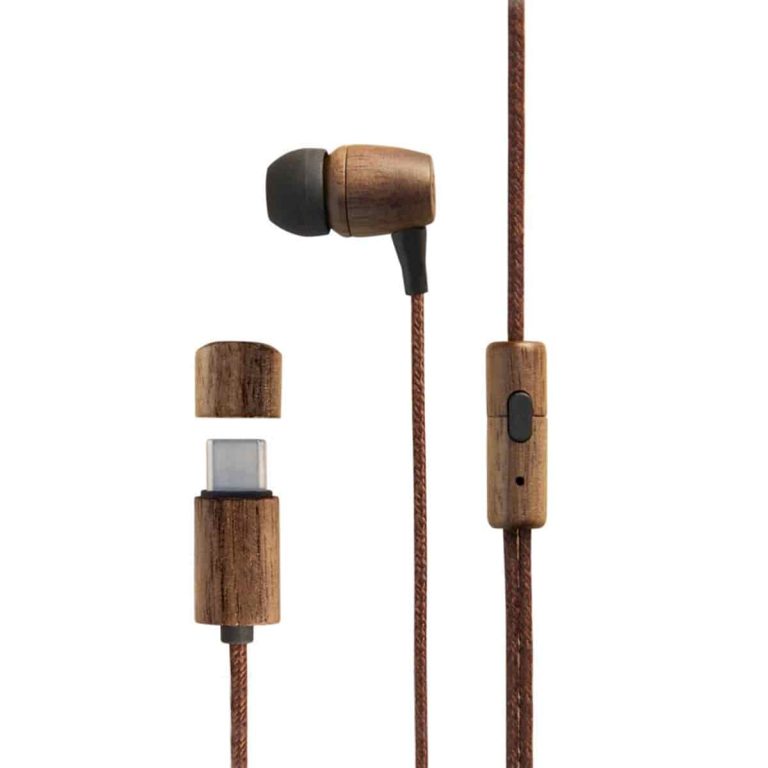 Auriculares eco walnut wood