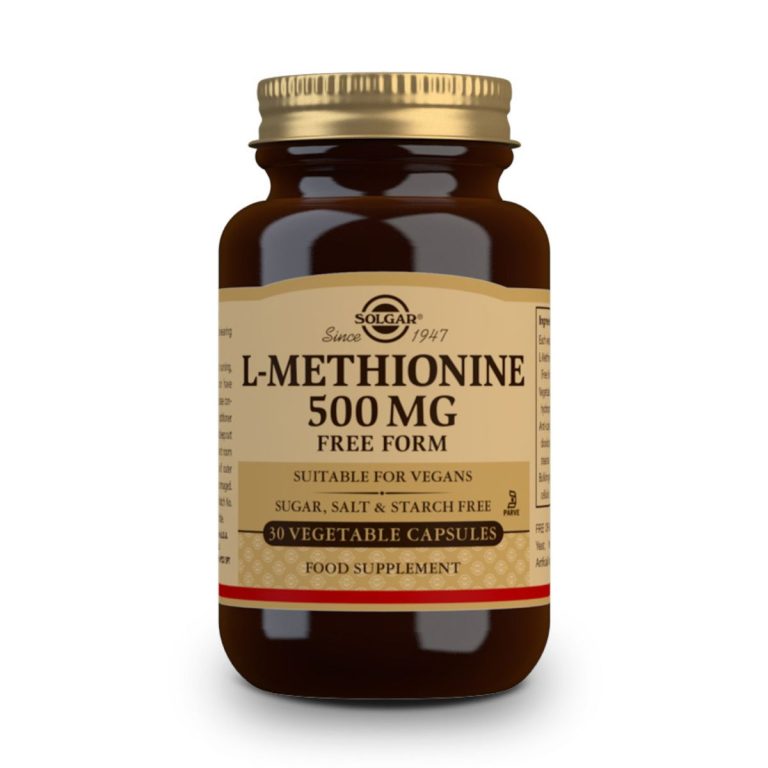 L-Metionina 500 mg – 30 Cápsulas Veganas