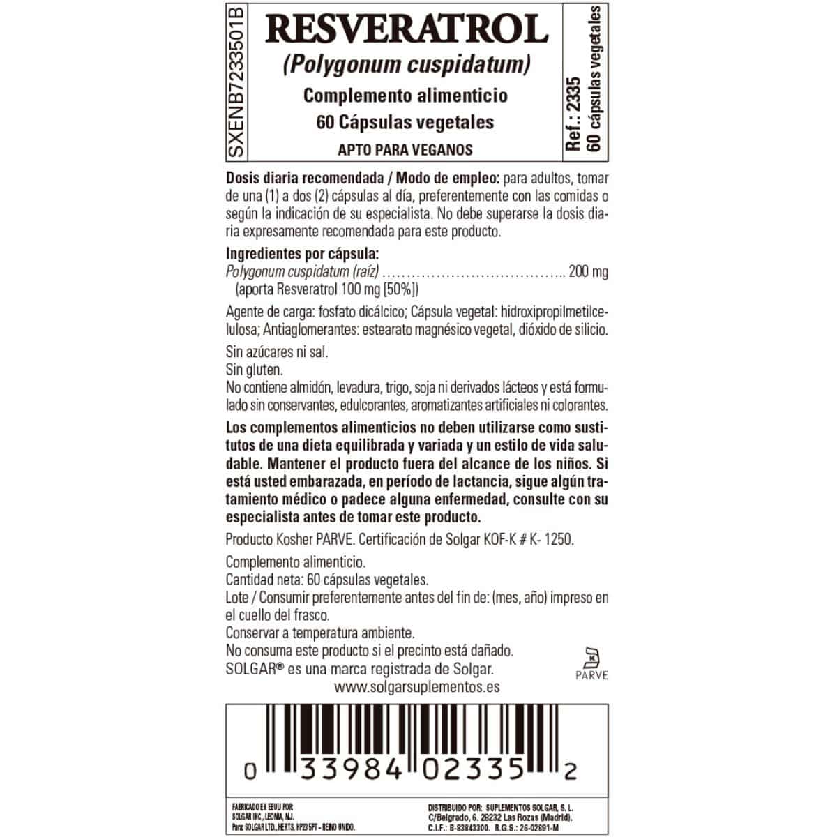 Resveratrol – 60 Cápsulas Veganas Resveratrol – 60 Cápsulas Veganas