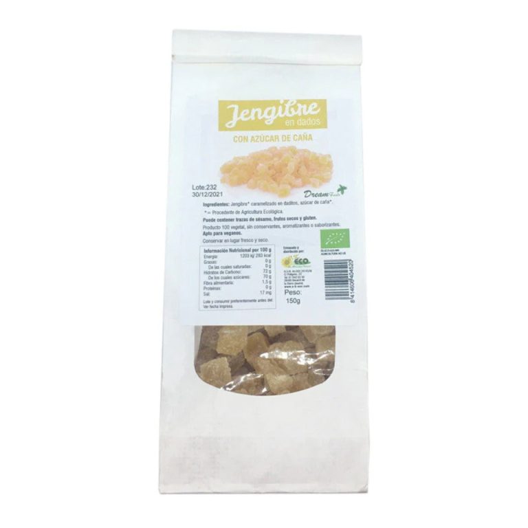 Jengibre Cristalizado Dados 150 g BIO