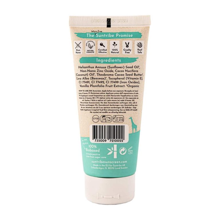 Crema Solar Mineral Ecológica Uso Diario Etiqueta Suntribe