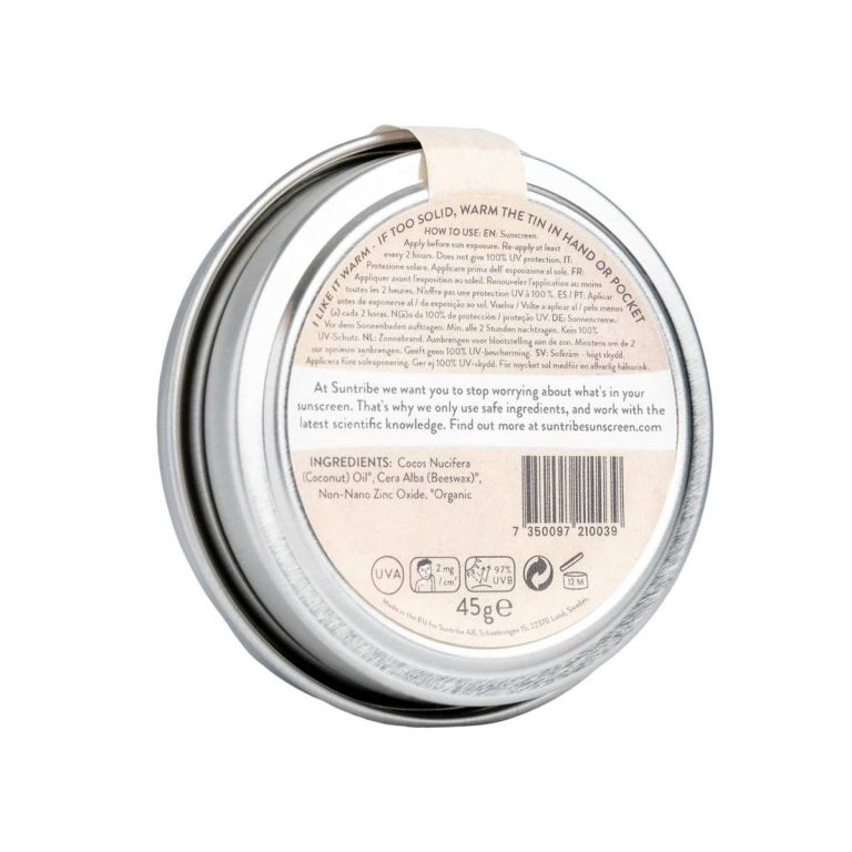 Etiqueta Protector Solar Mineral Ecológico SPF 30 Color Blanco