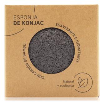 ESPONJA DE KONJAC FACIAL carbon de bambu 1ud.